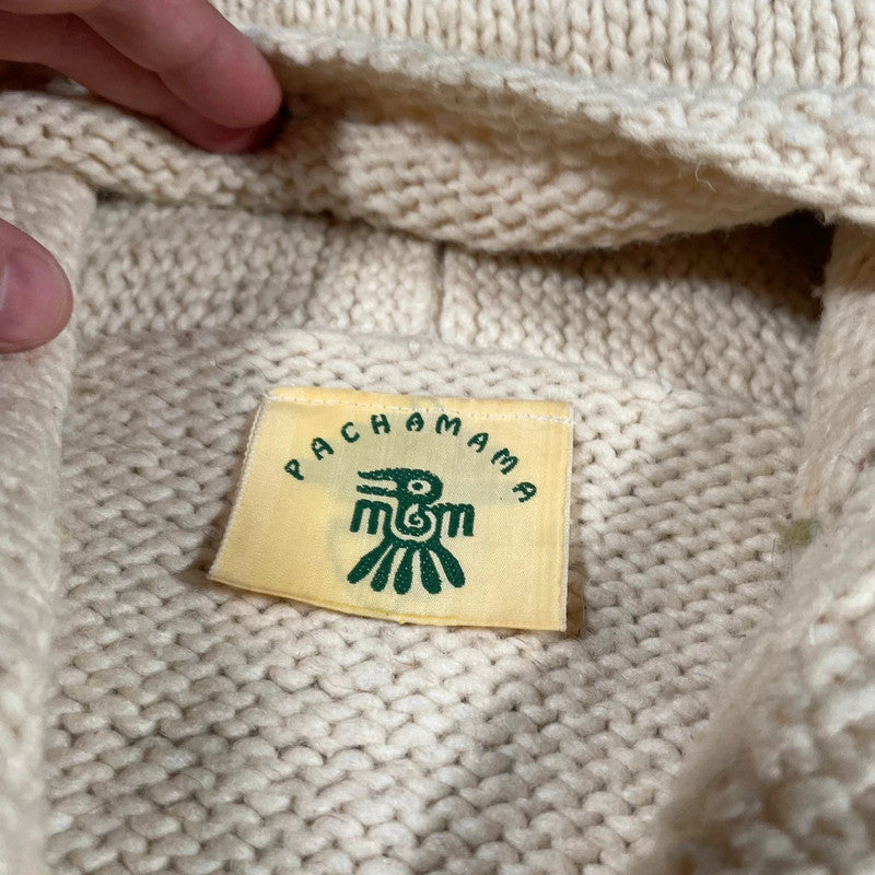 Cream Pachamama Knitted Cardigan Jumper - Large