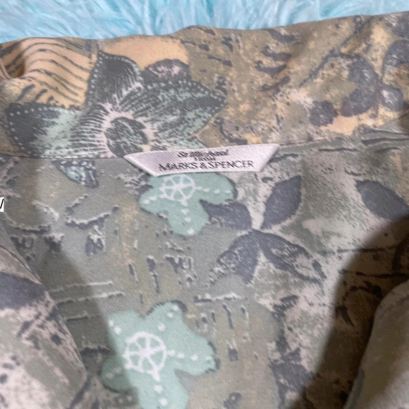 Vintage 90s St Michael Patterned Patterned Shirt - Size 22