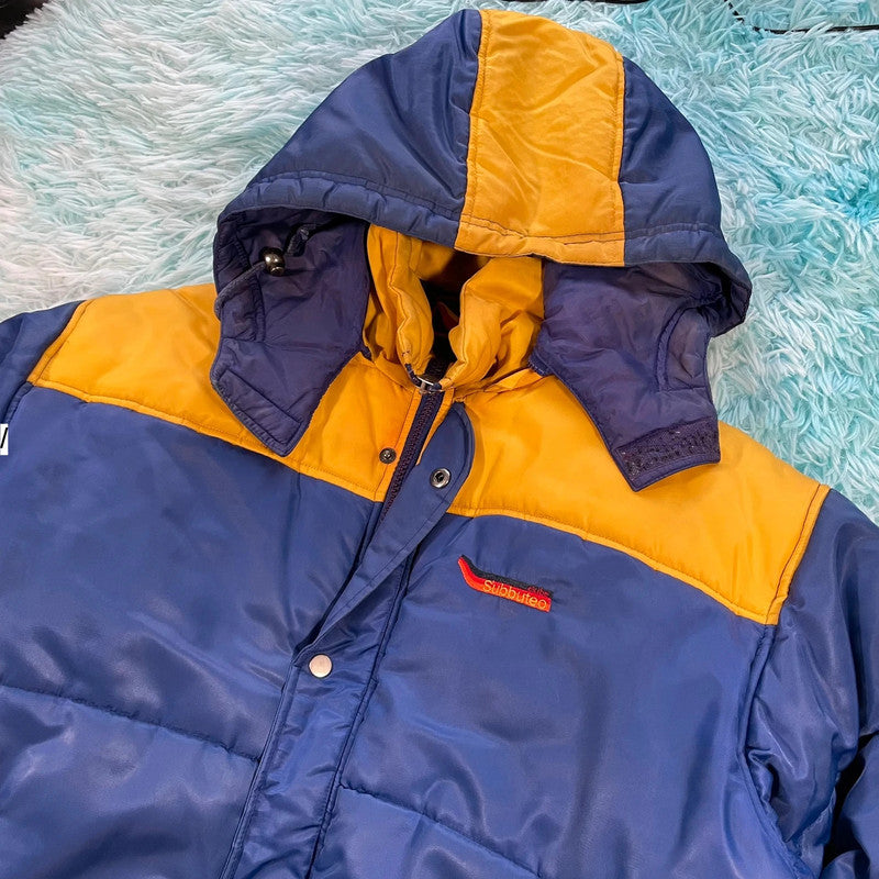 Vintage 90s Subbuteo Managers Puffer Coat - Large