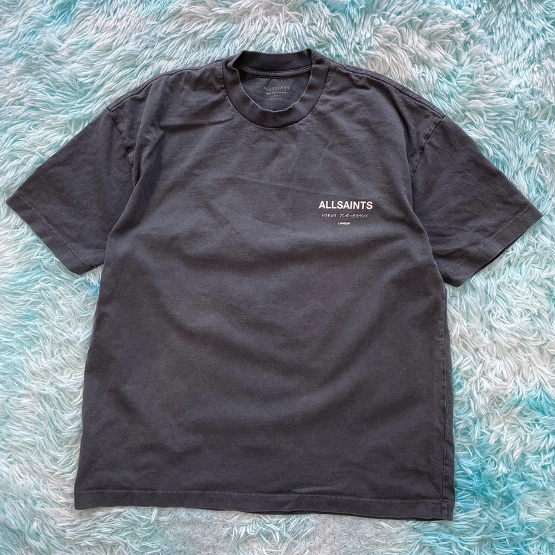 Dark Grey AllSaints Graphic T Shirt - Small