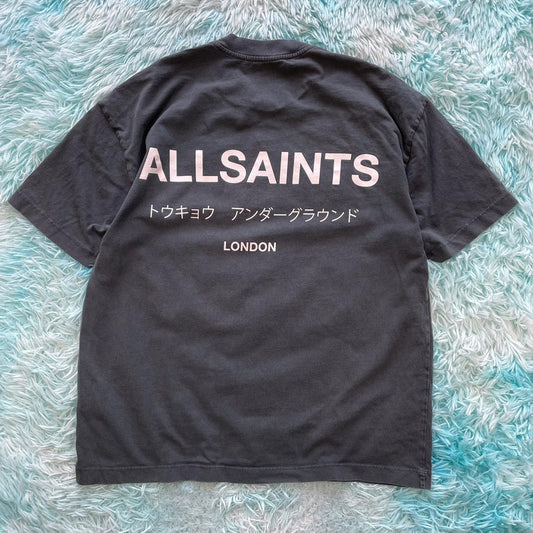 Dark Grey AllSaints Graphic T Shirt - Small