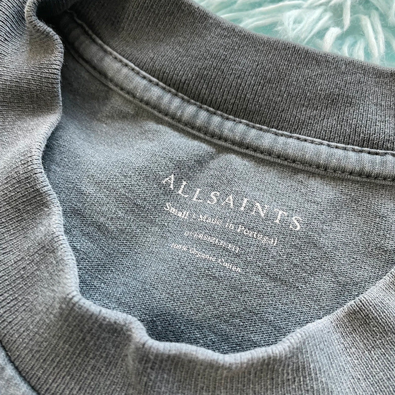 Dark Grey AllSaints Graphic T Shirt - Small