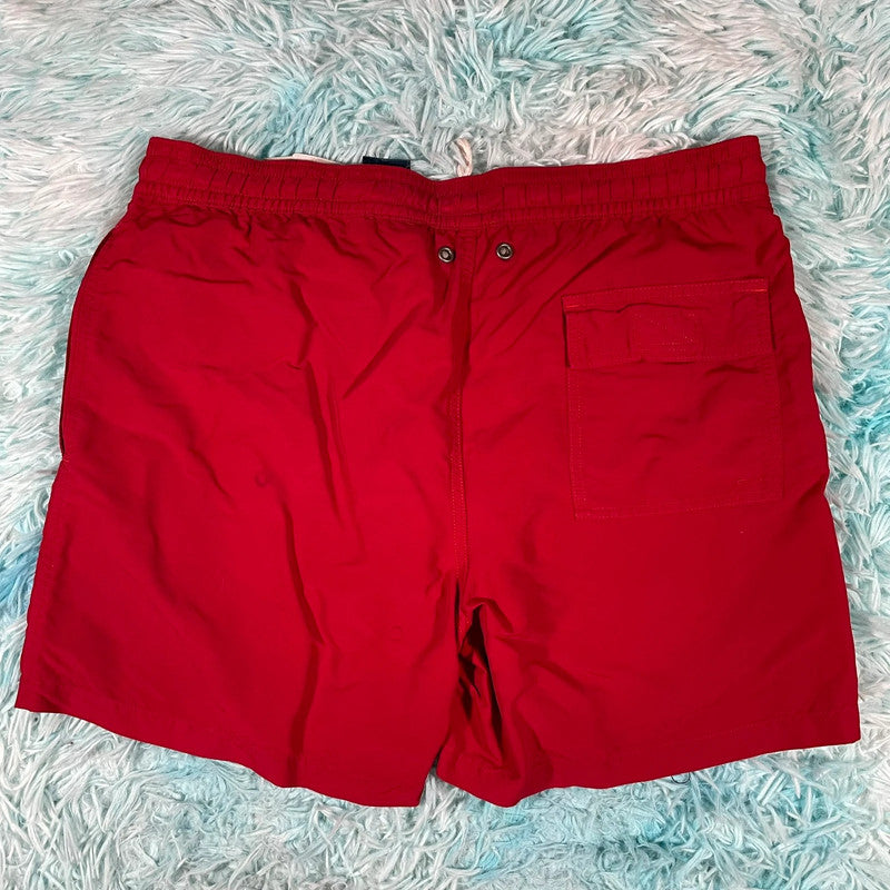 Red Polo Ralph Lauren Swim Shorts - Small