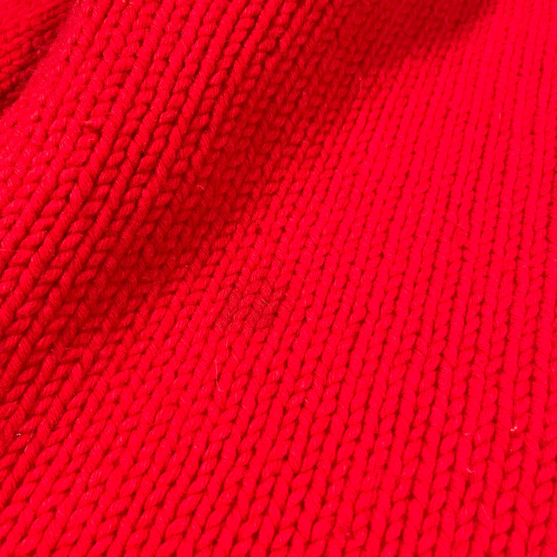 Red A.P.C Wool Knitted Jumper Mock Neck - Small