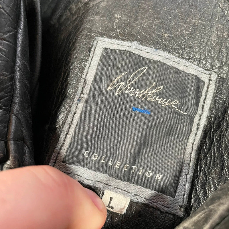Vintage 90s Heavy Leather Jacket - Large