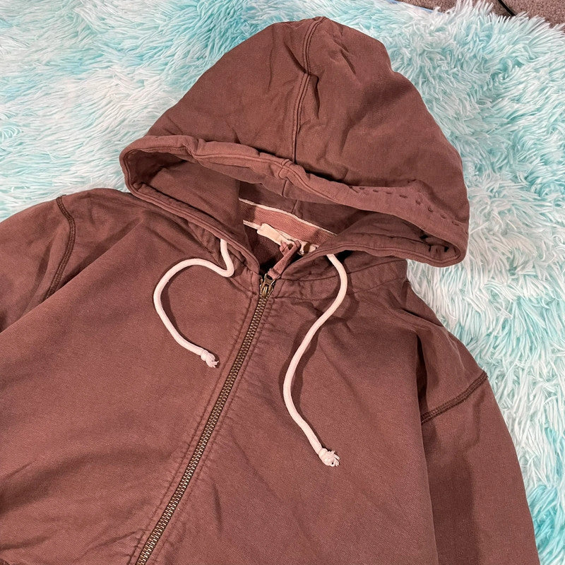Brown Jack Wills Full Zip Hoodie Heavyweight - XL