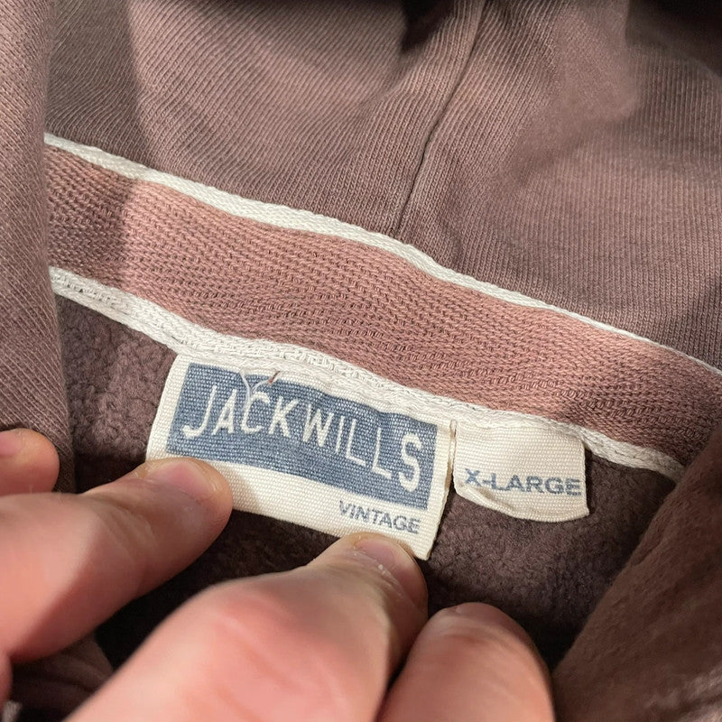 Brown Jack Wills Full Zip Hoodie Heavyweight - XL