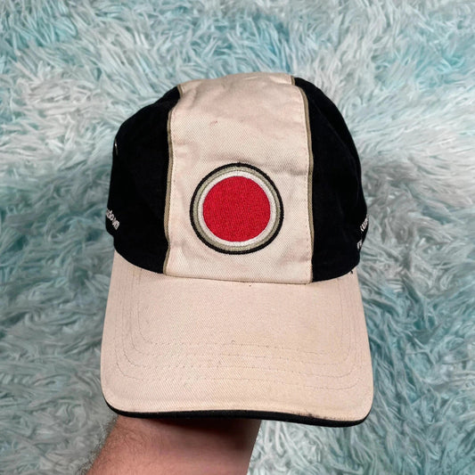 Vintage Black & White Honda Racing Cap