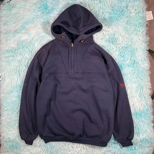 Vintage 90s Double Layered Hoodie Polartec - Large