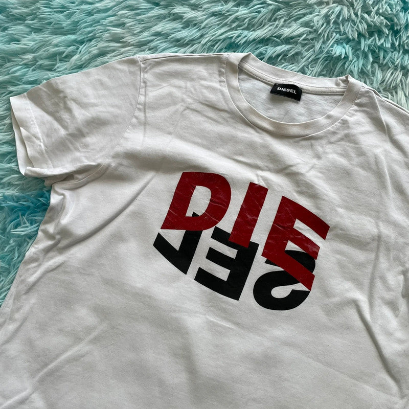 White Diesel Graphic T Shirt - Medium