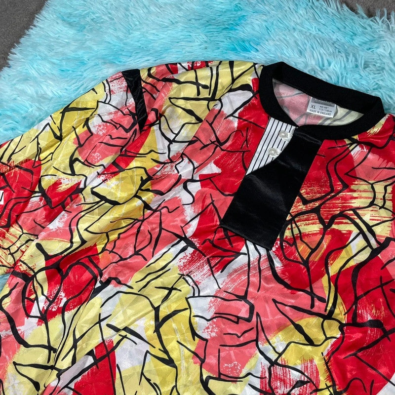 Deadstock Vintage 90s Funky Patterned Football Shirt - XL
