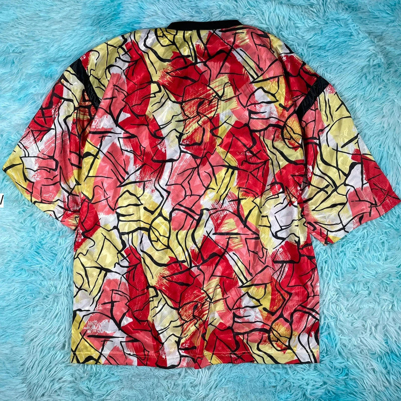 Deadstock Vintage 90s Funky Patterned Football Shirt - XL