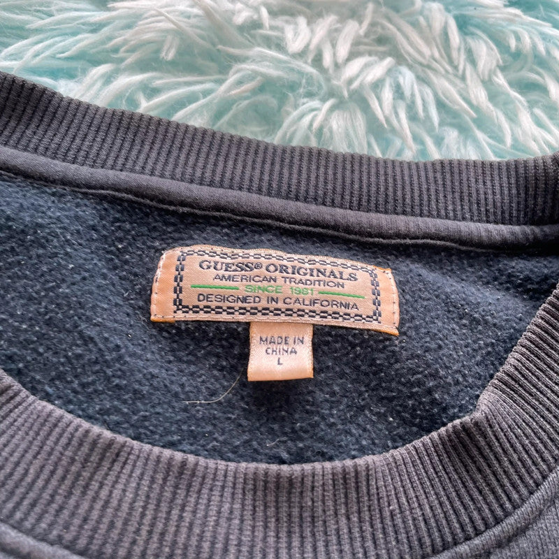 Dark navy Guess Sweatshirt Spellout - Large