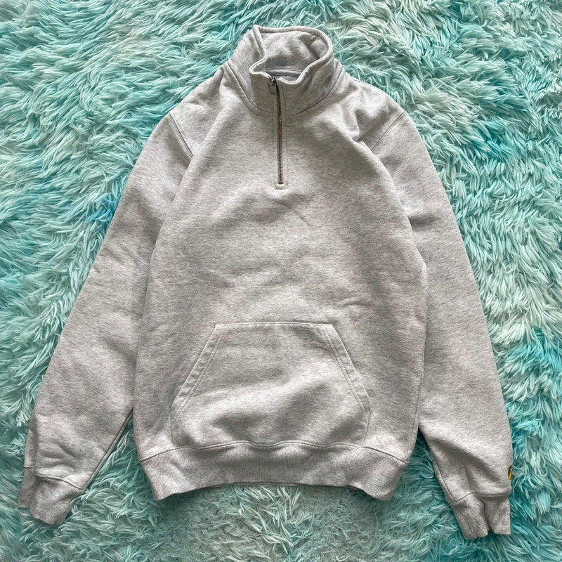 Grey Carhartt 1/4 Zip Sweatshirt - XS