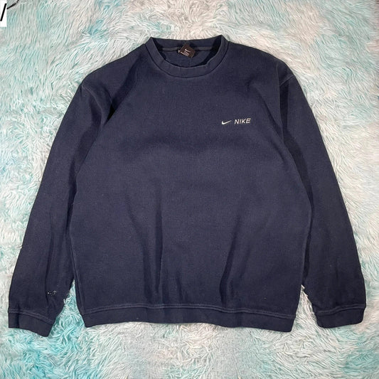 Vintage 00s Navy Nike Sweatshirt - XL