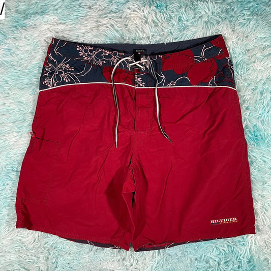 Vintage Red Tommy Hilfiger Swim Shorts - XL