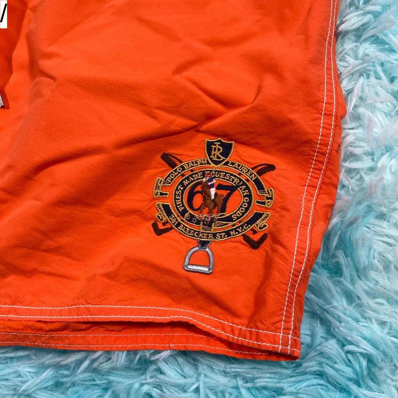 Vintage Orange Polo Ralph Lauren Swim Shorts - 32W