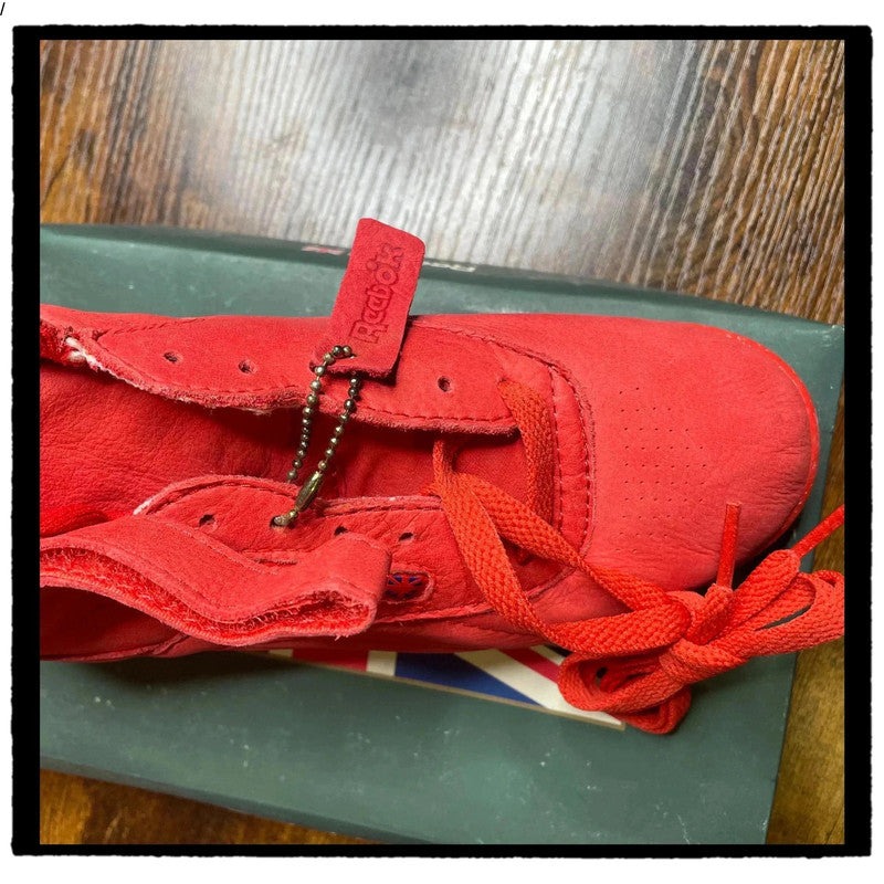 Deadstock 90s Red Reebok Plie Hi-Top Trainers Gallery Collection - UK4
