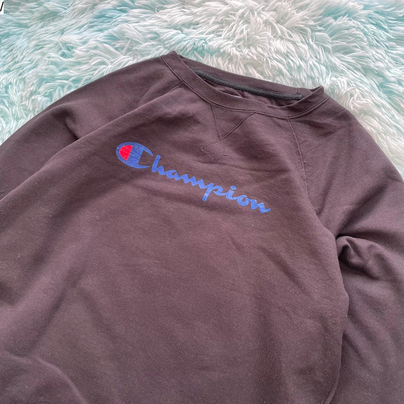 Vintage 00s Black Champion Sweatshirt - XL