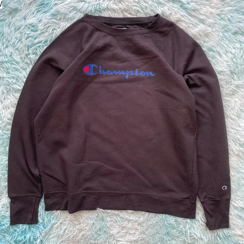 Vintage 00s Black Champion Sweatshirt - XL