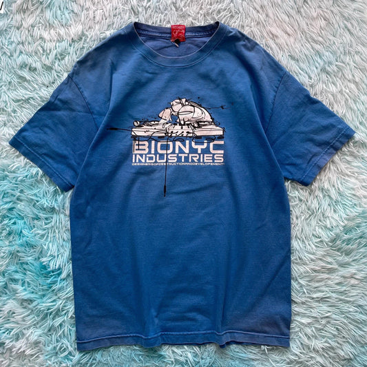 Blue Bionyc Industries Techno Skate Graphic T Shirt - Large