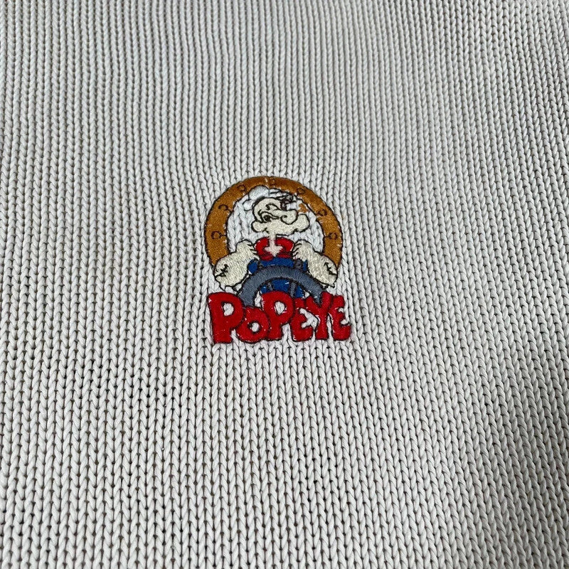 Vintage 90s Cream St Michael Knitted Jumper Popeye - XXL