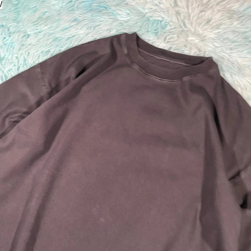 Navy Velour Garments Heavyweight Blank T Shirt - Medium