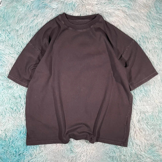 Navy Velour Garments Heavyweight Blank T Shirt - Medium