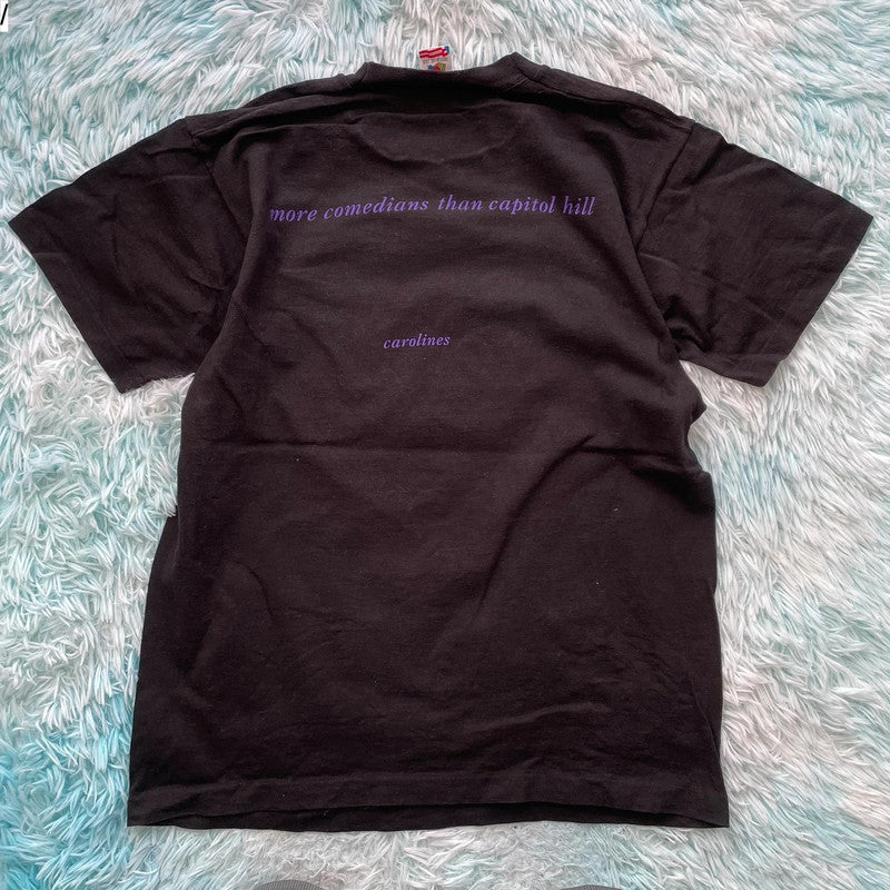 Vintage 90s Black Comedy Bar Graphic T shirt - Large