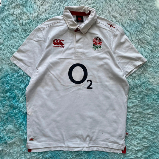 White England Rugby Shirt Canterbury - Large
