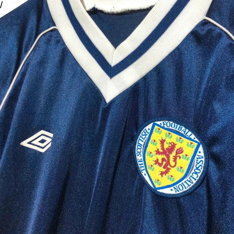 Original 1982 Scotland Vintage Shirt Umbro Alan Hansen Player Worn - Small