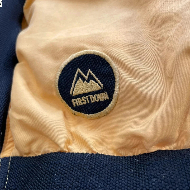 Vintage 90s Yellow First Down Puffer Jacket Ski - XXL