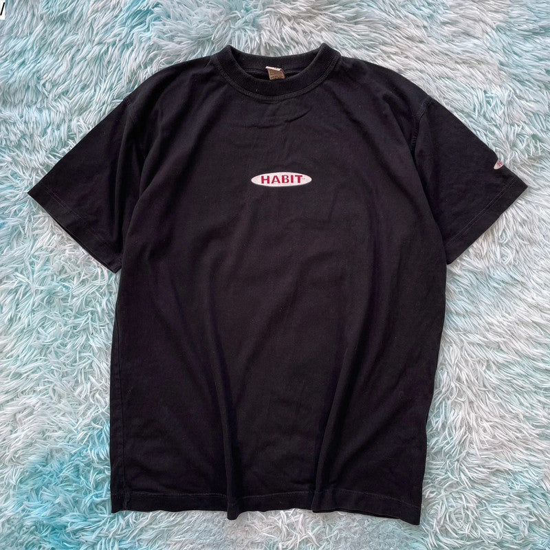 Vintage 00s Black Habit Skate Graphic T Shirt - Large