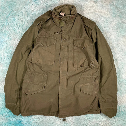 Vintage Khaki Military Jacket - Small