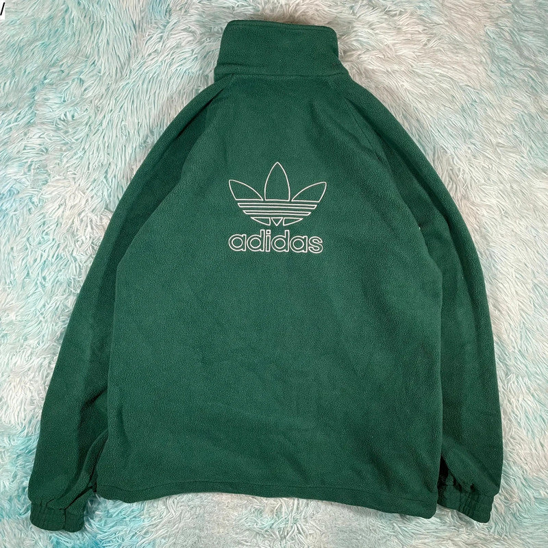 Green Adidas 1/4 Zip Fleece - Medium