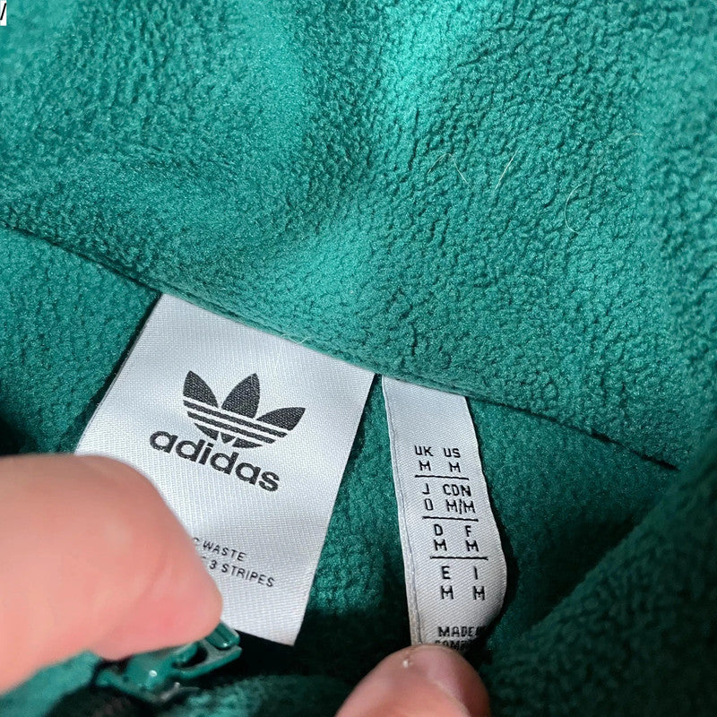 Green Adidas 1/4 Zip Fleece - Medium