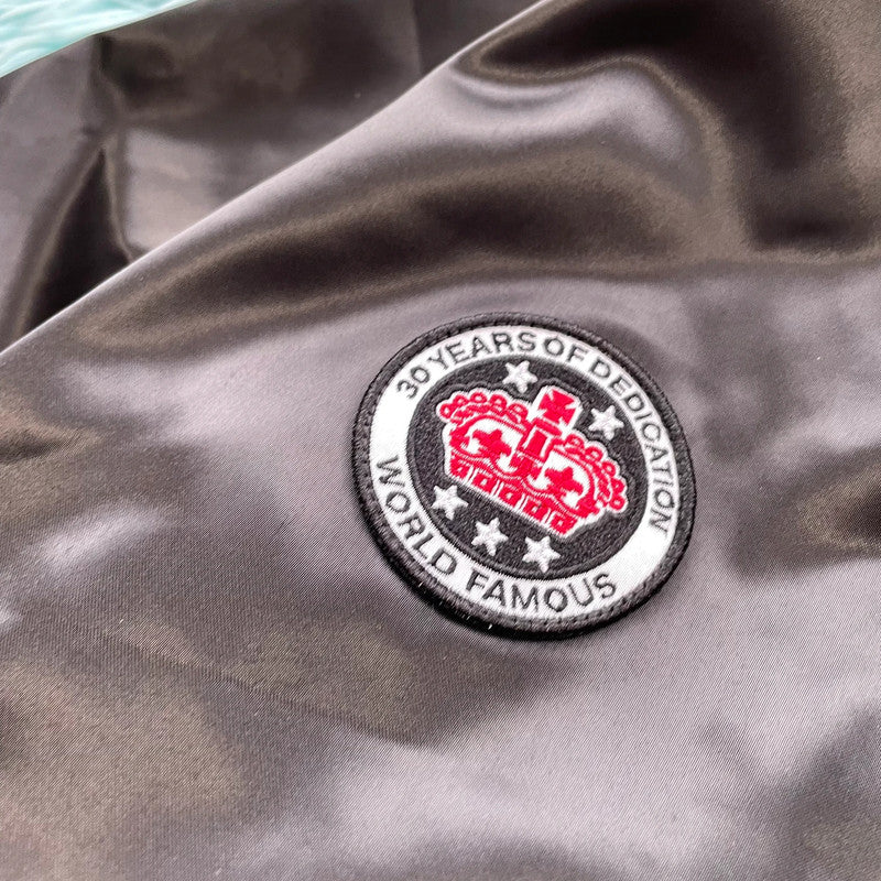Black Supreme Satin Track Jacket - Medium