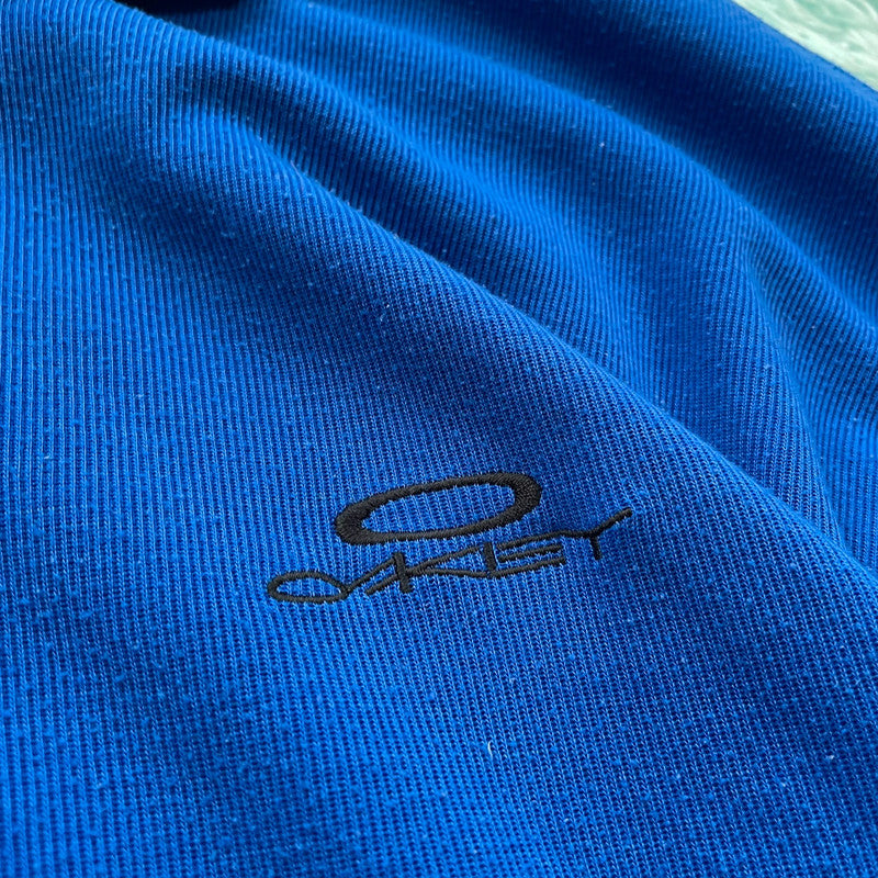 Vintage Blue Oakley Software Polo Shirt - XL