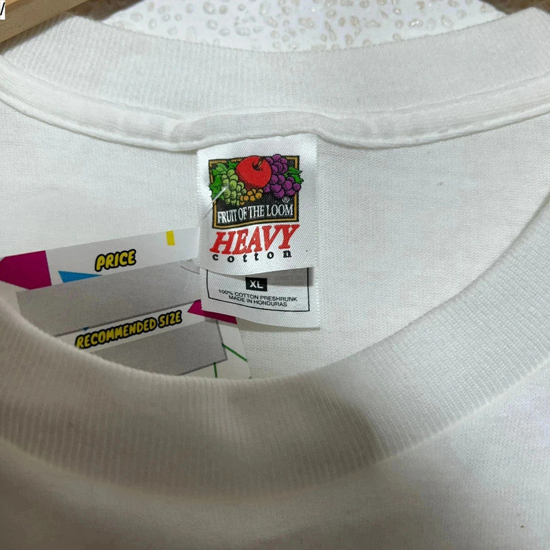 Vintage 90s White Graphic T Shirt - XL