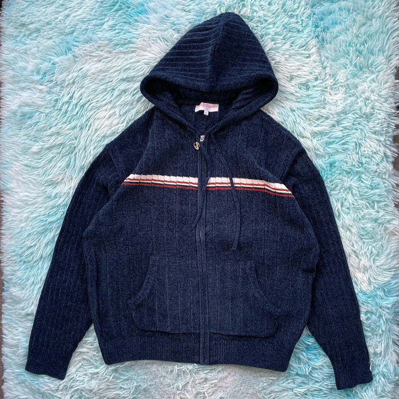 BNWT Navy Yardsale Knitted Jumper Hoodie - Large