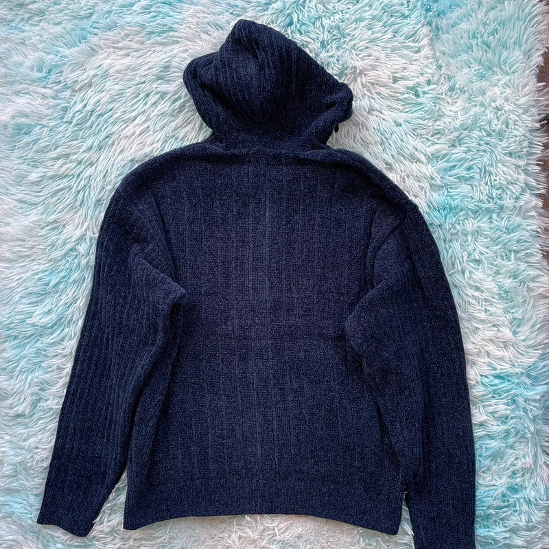 BNWT Navy Yardsale Knitted Jumper Hoodie - Large
