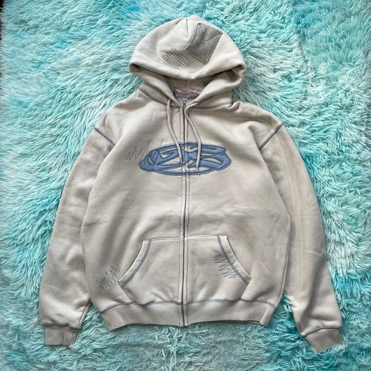 Cream Yardsale Hoodie Full Zip Phantasy - Small