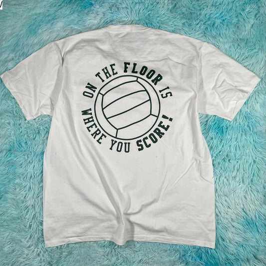 Vintage 90s White Loyola Volleyball Graphic T Shirt - XL