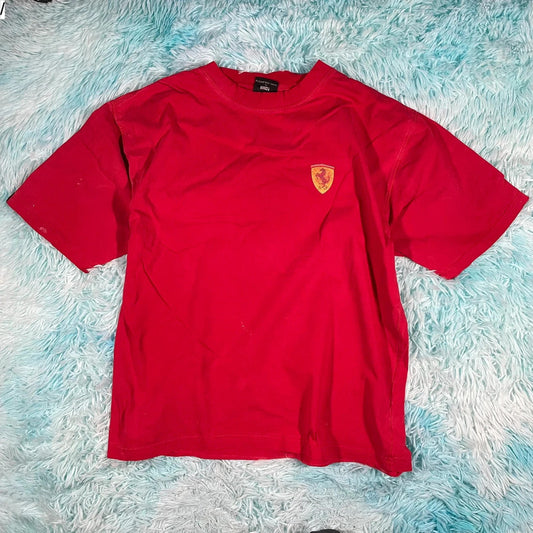Vintage 90s Red Ferrari Graphic T Shirt - XL