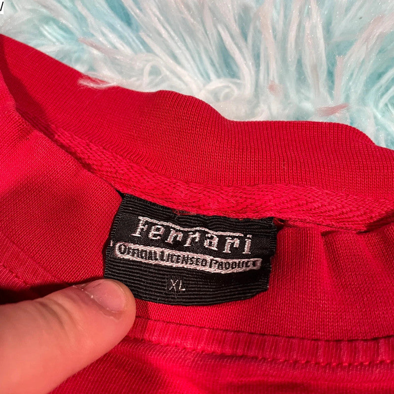 Vintage 90s Red Ferrari Graphic T Shirt - XL