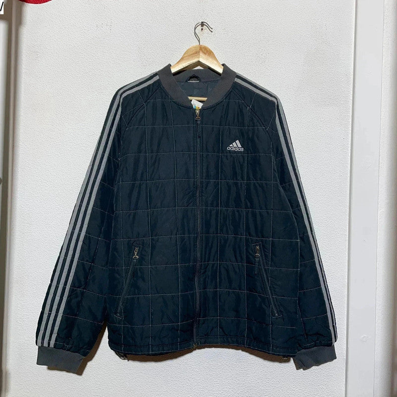 Vintage 00s Black Adidas Quilted Jacket - XL