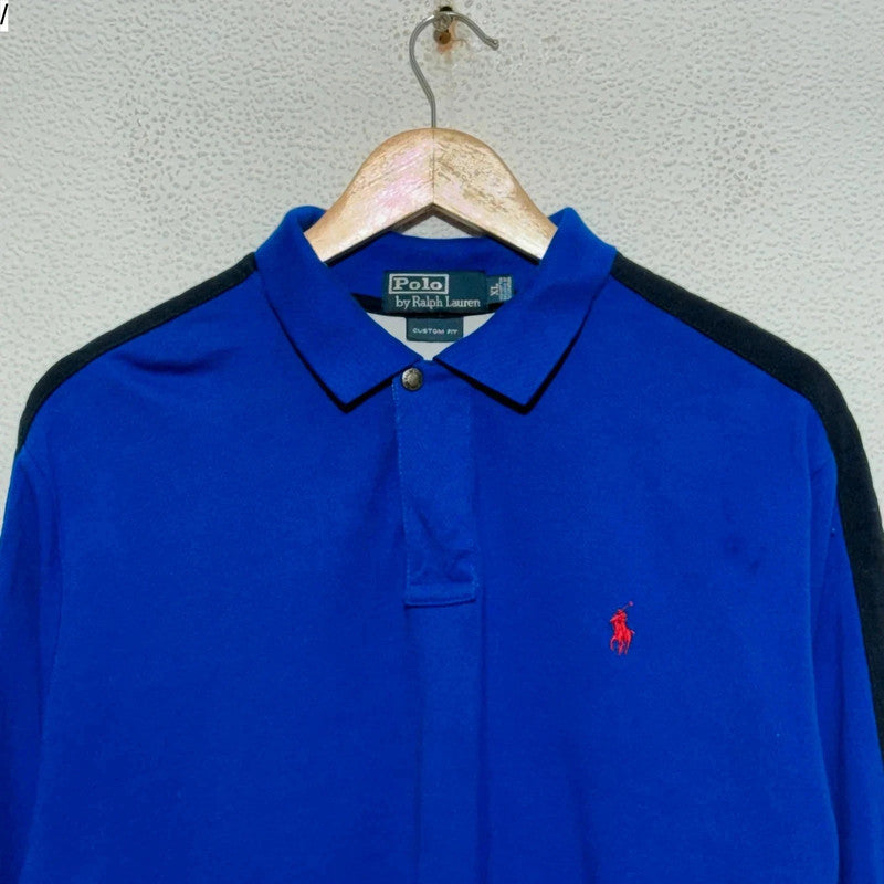 Vintage 90s Blue Polo Ralph Lauren Polo Shirt - XL