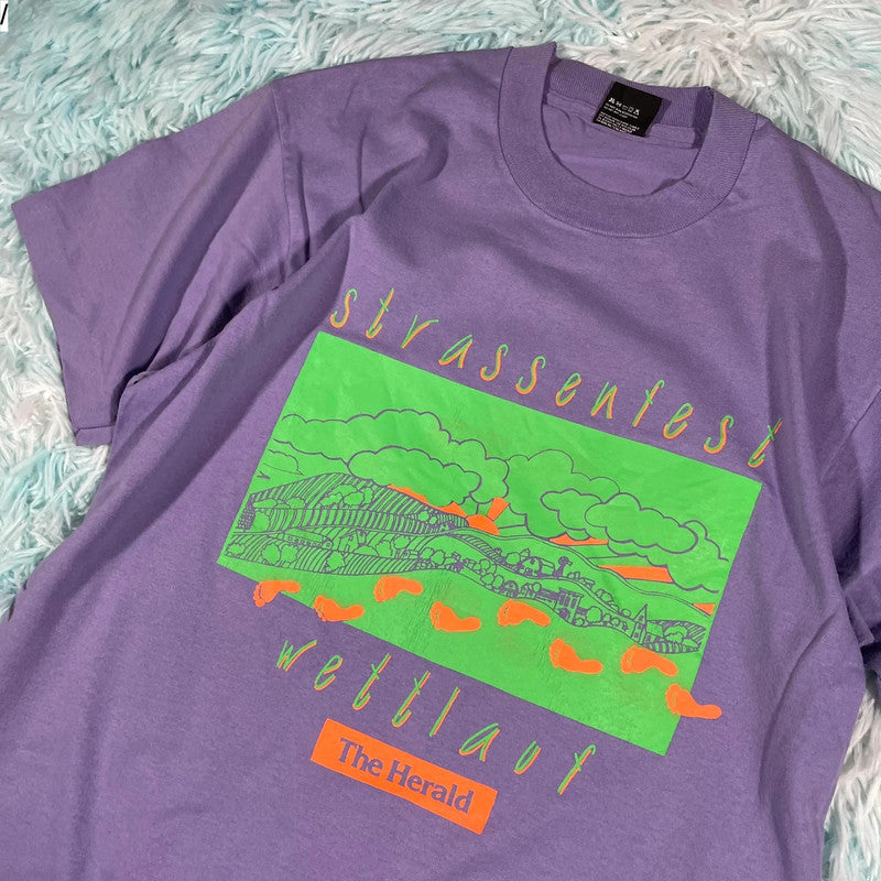 Vintage 90s Purple St Assenfest Graphic T Shirt - Large