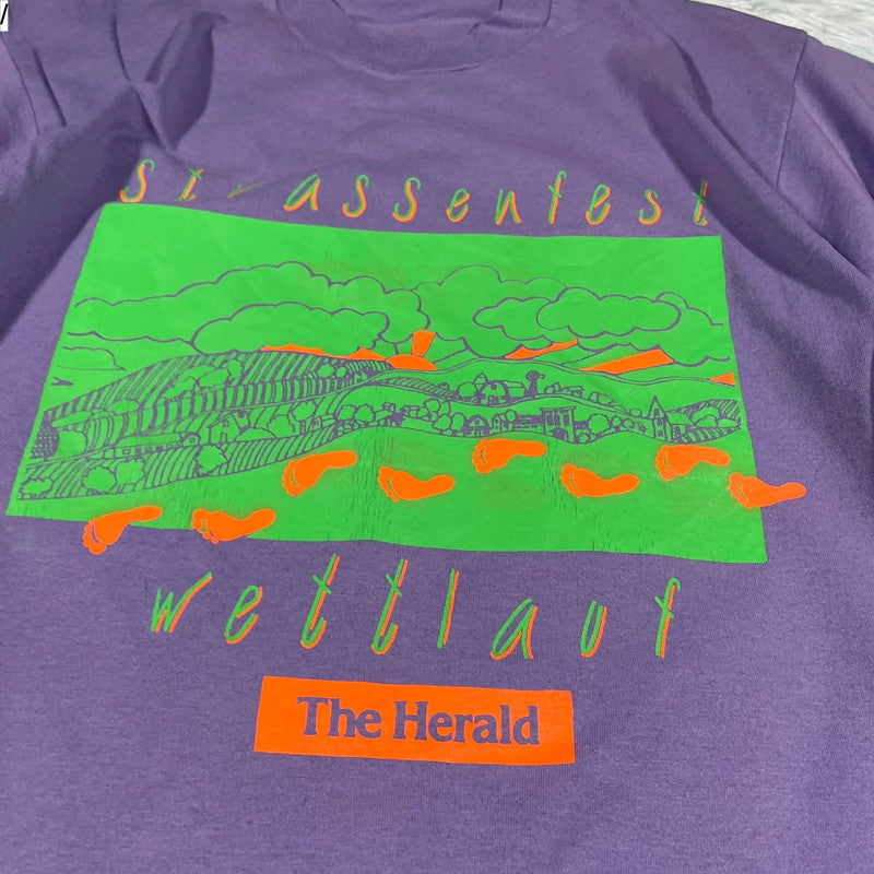 Vintage 90s Purple St Assenfest Graphic T Shirt - Large