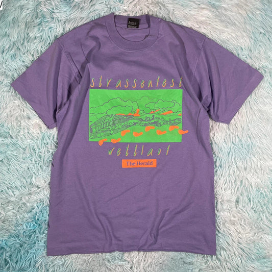 Vintage 90s Purple St Assenfest Graphic T Shirt - Large